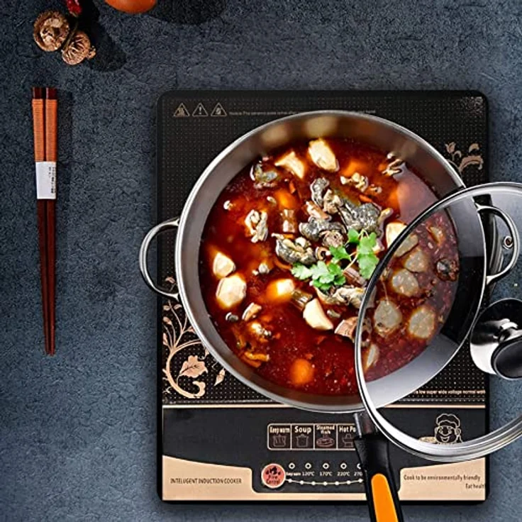 Retoo Induktionskochplatte Induktionskochfeld 1 Platte 2200W, 4 Temperatureinstellungen, Kochfeld, Induktions Herdplatte Touch-Steuerung, Kochplatte, Schwarz – Bild 4