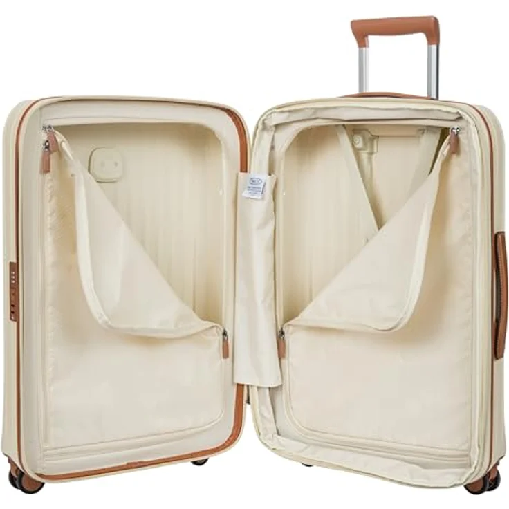 Bric's Taormina Trolley 69 cm Exp. in Cream Beige, erweiterbar von 77 auf 84 Liter, mit robustem Polycarbonat, vier Rollen und TSA-Zahlenschloss – Bild 4