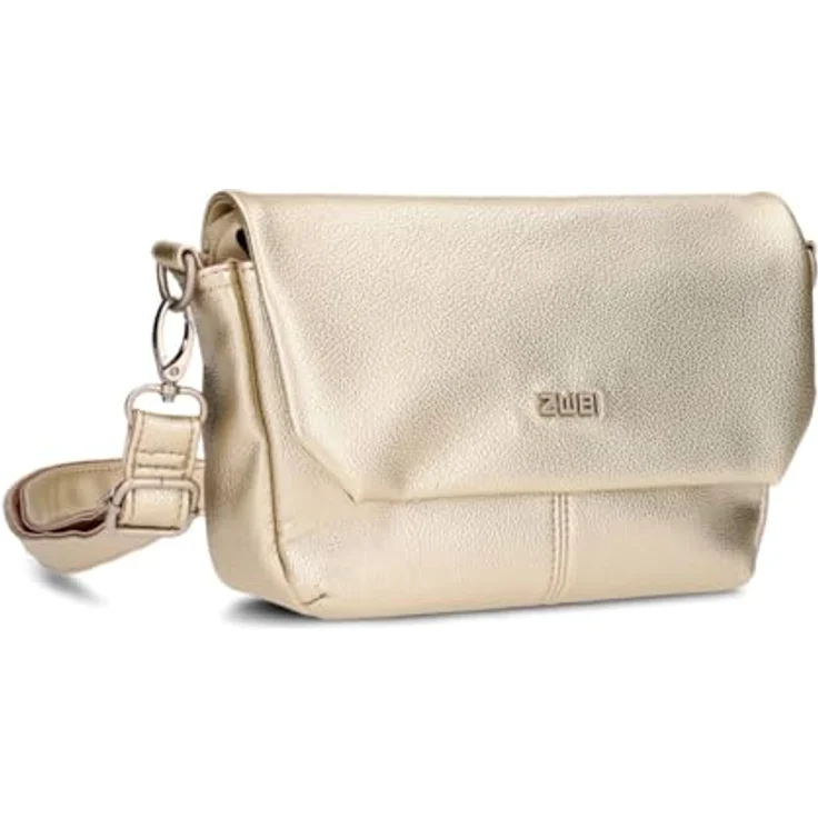 ZWEI Bodybag Mademoiselle M40, Crossbody Bag aus genarbtem Kunstleder, gold, 26 x 7 x 16 cm – Bild 1