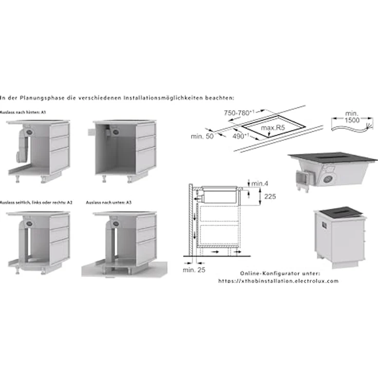 AEG TH84CB0BSZ, autarkes 83 cm Induktions Kochfeld mit 4 Zonen und integriertem Dunstabzug – Bild 4