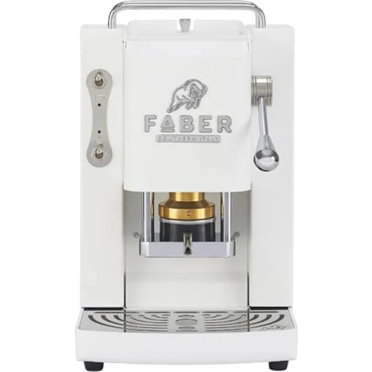 Faber Coffee Machines Kaffeepadmaschine Pro Deluxe 3.0 Chrom, ESE-Pad-kompatible Espressomaschine mit hygienischem Glas-Wassertank und magnetisch abnehmbarer Brühgruppe – Bild 2