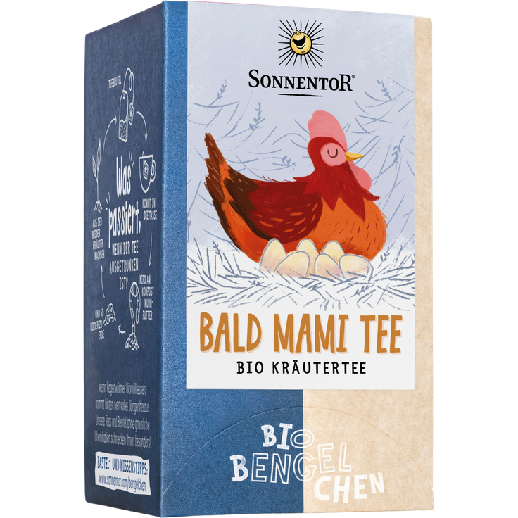 Sonnentor Bio-Bengelchen Bald Mami Tee, milde Kräuterteemischung mit blumig-zitronigem Geschmack, 21,60 g
