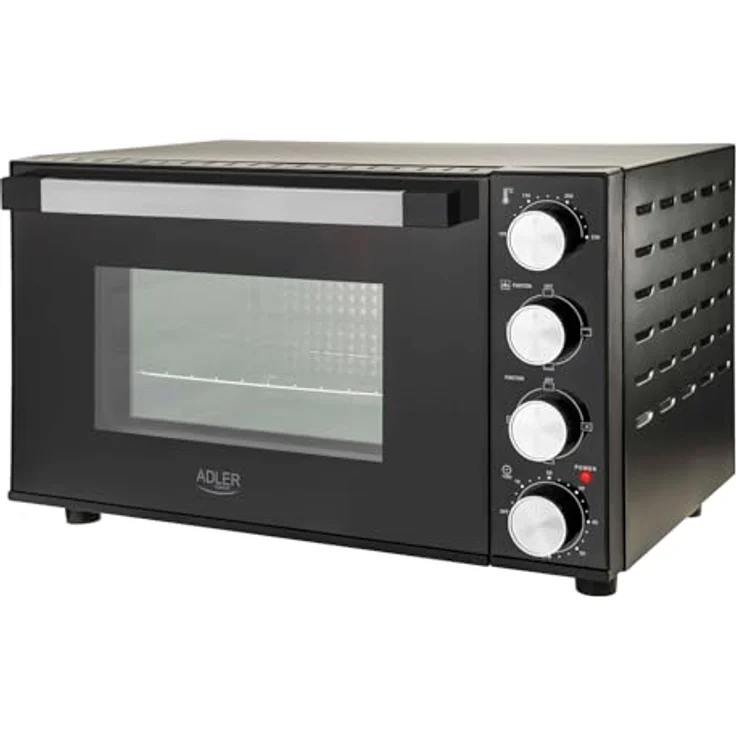 Adler AD6031, Minibackofen mit 30 l Fassungsvermögen, Heißluft- und Grillfunktion, schwarz – Bild 2