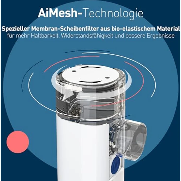 OMRON mini Air 360+ | Tragbares geräuschloses Inhalationsgerät für Erwachsene & Kinder | Linderung von Husten & Erkältung | Inkl. 2 Masken+Mundstück | Micro-USB-Ladefunktion – Bild 4