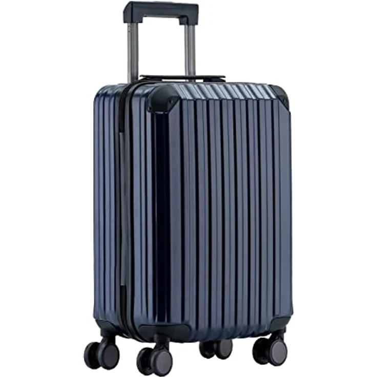 Münicase M816 Kabinentrolley 55cm, Hartschale mit TSA-Schloss, Teleskopgriff, 4 rollen, Dunkelblau – Bild 1