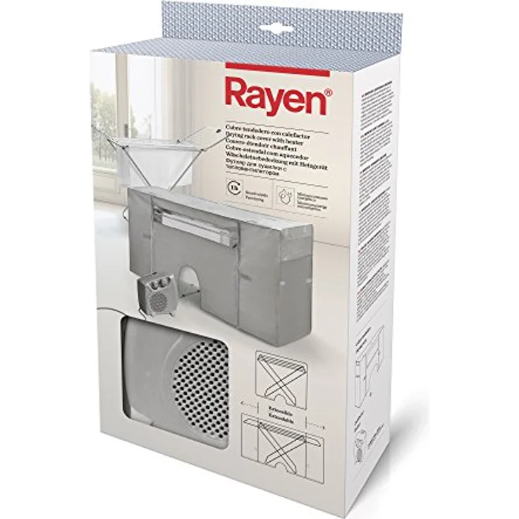 Rayen 6175 Wäscheständer mit Heizkörper, Stoff Non Woven, grau, 105 – 180 x 56 x 106 cm – Bild 6
