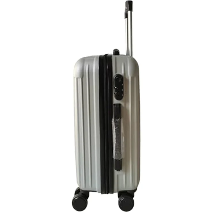 NTK-Collection Frenzi Hartschalenkoffer 2er-Set, Silber, M (50 l) und L (80 l), mit leichtläufigen Rollen und Zahlenschloss – Bild 3
