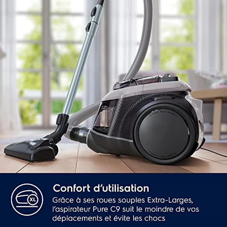 Electrolux PC91-4MG Pure C9 Staubsauger ohne Beutel, 700 W, 16 Liter, 72 Decibel, Stahl, Mineralgrau – Bild 5