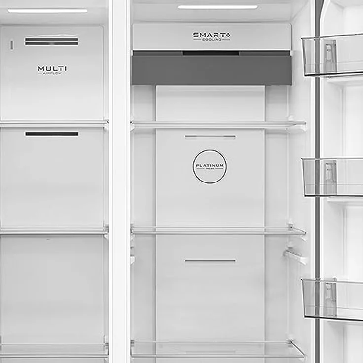 Midea MDRS791MIC46 Side by Side/Kühlschrank/Total NoFrost/Farbe Inox/Kompressor Inverter Quattro/LED-Display/Gefrierteil separat steuerbar/LED Beleuchtung – Bild 4