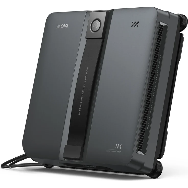 Mova N1 Fensterputzroboter, 600 mAh Akku, 8.000 Pa Saugleistung, Dualflügel-Sprühreinigung, smarte Wegplanung, schwarz