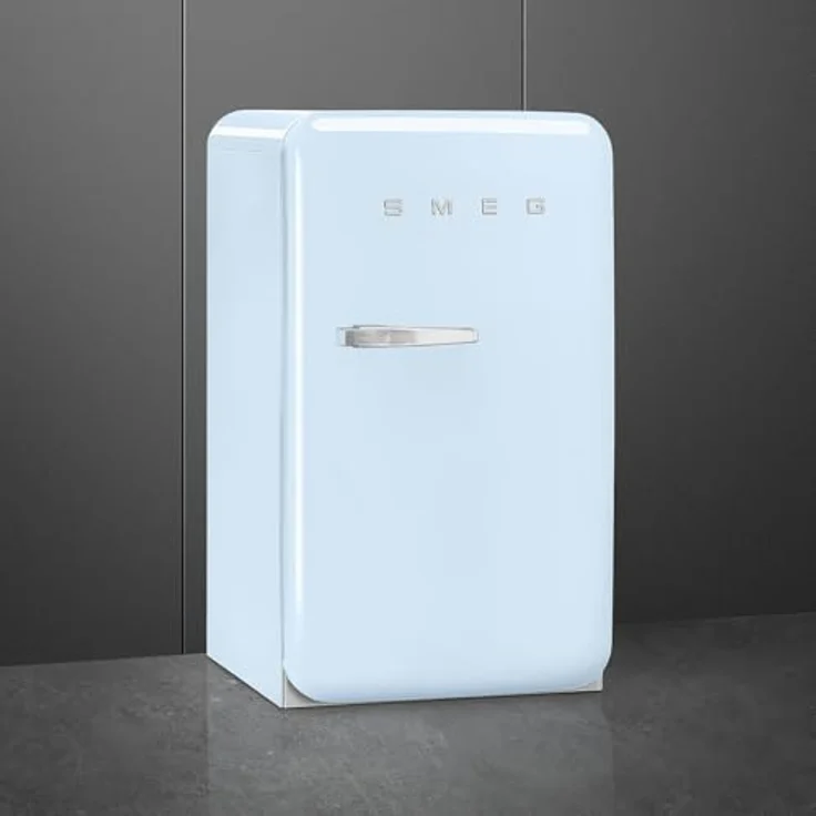 Smeg FAB10HRPB6 Kühlschrank Happy Bar Vintage, 135 l, 1 Tür, kalt statisch, 2 verstellbare Einlegeböden, rechts öffnend, LED-Beleuchtung, Höhe 97 cm, Azurblau – Bild 3