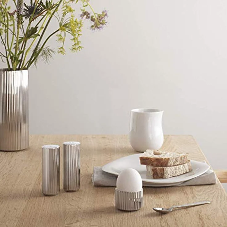 Georg Jensen BERNADOTTE Salz und Pfefferstreuer, Pfeffermühle + Salzmühle, Silber, historisches Design mit quadratisch zylindrischen Formen – Bild 2