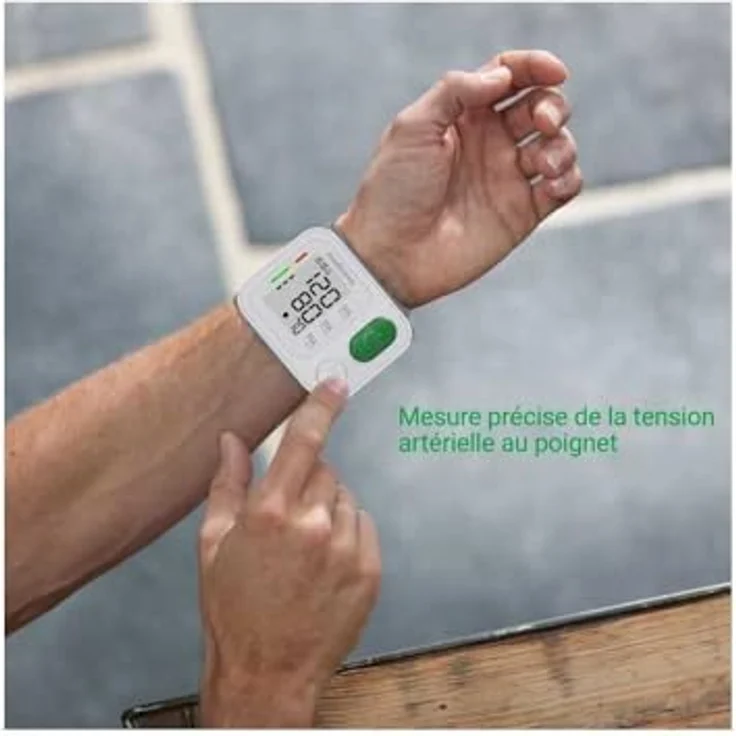 Medisana Handgelenk-Blutdruckmessgerät BW 345, Apelfarbskala, LC-Display, mit extra großen Knöpfen – Bild 5