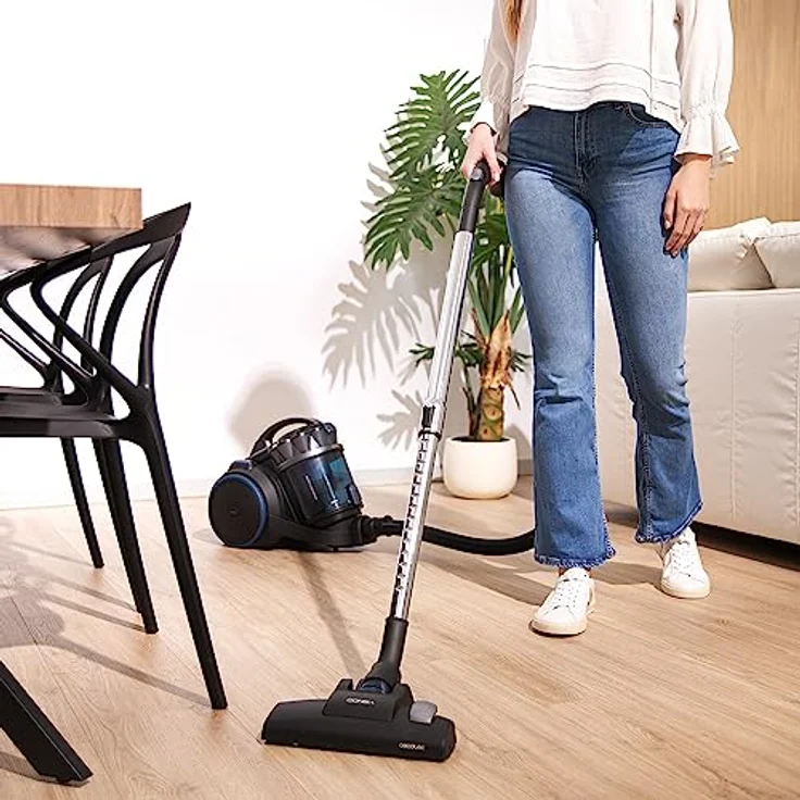 Cecotec Beutelloser Bodenstaubsauger ReadyWarm 1200 Thermal Black. 800W, MultiCyclonic System-Technologie, 4L Tank, EasyMove-System, hocheffiziente Filter, 9m Aktionsradius, schwarz – Bild 4