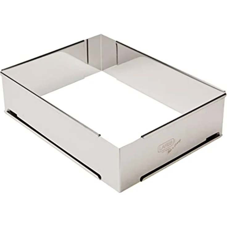 Lares Backform-Backrahmen - aus rostfreiem Edelstahl - eckig, extra hoch, in Folie - verstellbare Größe - Made in Germany – Bild 2