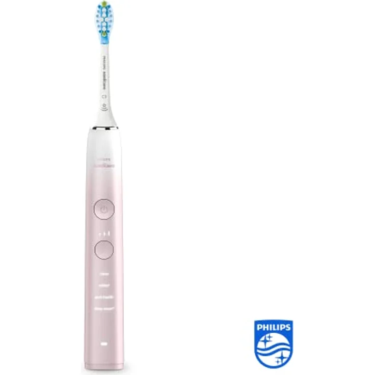 Philips Sonicare DiamondClean HX9911/79 elektrische Zahnbürste der 9000er Serie – Schallzahnbürste, sauberere Zähne und Mundpflege mit 4x C3 Premium Plaque Defense-Bürstenköpfen, Pink – Bild 2