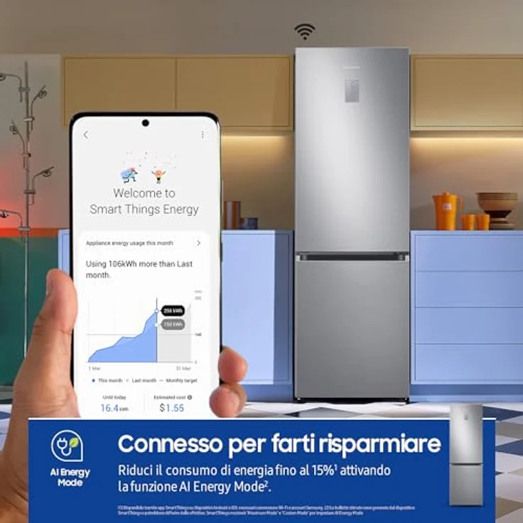 Samsung RB34C775CS9/EF Kühl- und Gefrierkombination Freistehend, 344 l Innenraum, Edelstahl, All-Around-Kühlsystem, Energieeffizienzklasse C – Bild 3