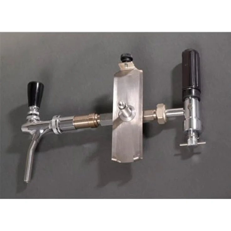 ich-zapfe Mobiles Bierzapf-Set für 5L Party-Fässer, verchromter Kolbenschankhahn, inkl. CO₂-Kleindruckminderer und Dosen-Adapter – Bild 2