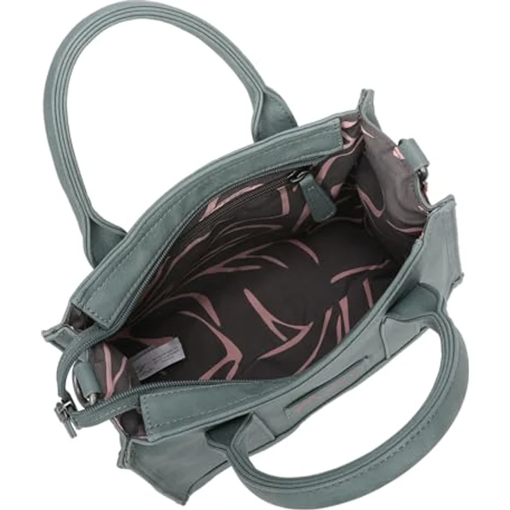 Fritzi aus Preußen Eco Square Handtasche, 26 cm, Grün, praktischer Stauraum für Wertsachen – Bild 3