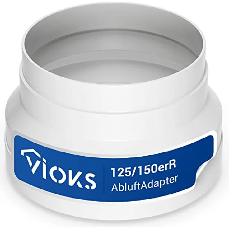 VIOKS Abluftschlauch Adapter 150mm - 125mm Reduzierstück für Abluftrohr Dunstabzugshaube, Abluftschlauch Verbinder für PVC Lüftungsschlauch 150mm