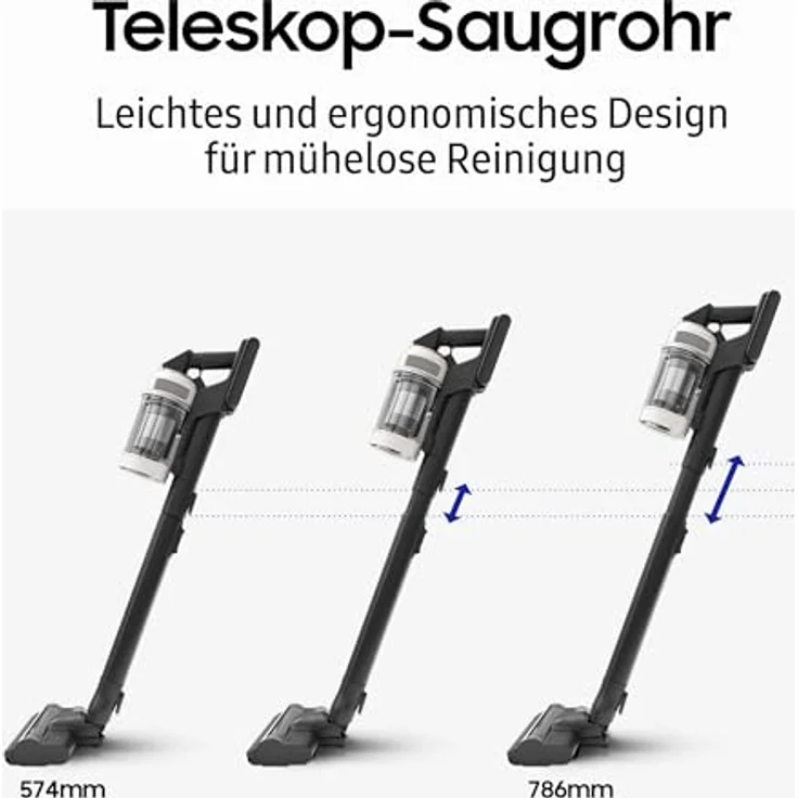 Samsung Akku-Handstaubsauger BESPOKE AI Jet, 280W, Akku+ Wet & Clean, beutellos, VS80F28EGS/WD, 770 W, lange Akkulaufzeit bis 60 min – Bild 13