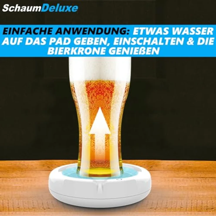 SchaumDeluxe Elektrischer Bieraufschäumer Bier Aufschäumer, Ultraschall Biersprudler Getränke Untersetzer, auch als Milchaufschäumer/Milchschäumer geeignet – Bild 5