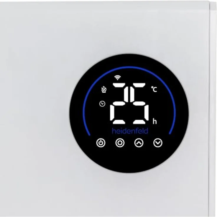 Heidenfeld Infrarotheizung & Konvektor HF-HP150 | 1000 Watt bis 25 m² | Hybrid Heizung | Steuerung via App | Fernbedienung | Touch-Bedienfeld | Infrarot Heizkörper mit Thermostat (HF-HP150 1000 Watt) | Weiß – Bild 4