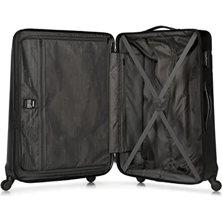 WITTCHEN Großer Koffer Trolley Koffer Reisekoffer aus ABS Hartschalen Trolley 4 Rollen Kombinationsschloss Schwarz 56-3A-653-10 – Bild 5
