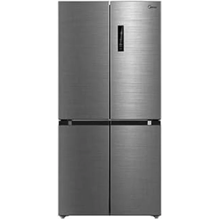 Midea MDRF632FIE Amerikanischer Kühlschrank, Frostfrei, 474 Liter, Französische Tür, Edelstahl/Grau – Bild 1