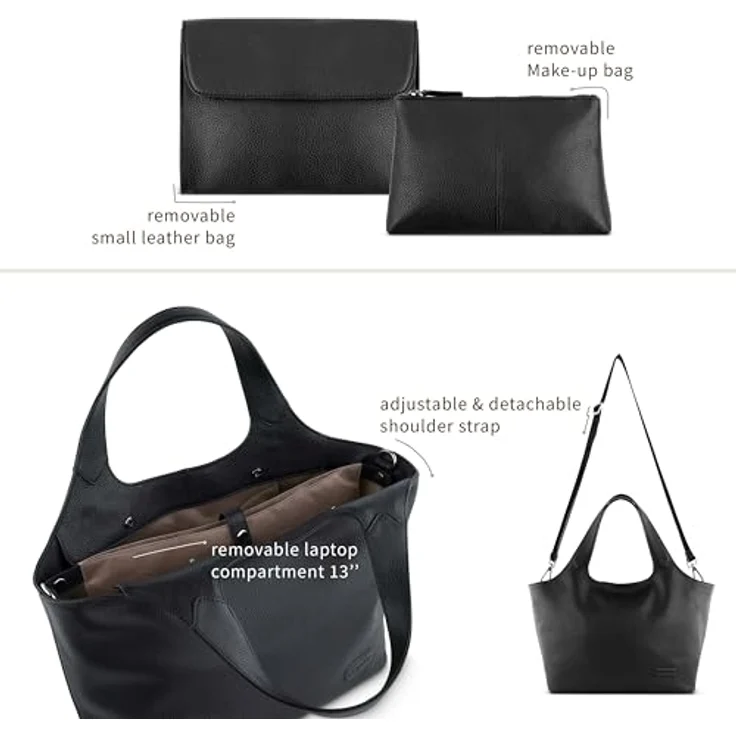 bugatti Elsa Shopper Tasche M, 100% Leder, 42 cm, gelb – Bild 5