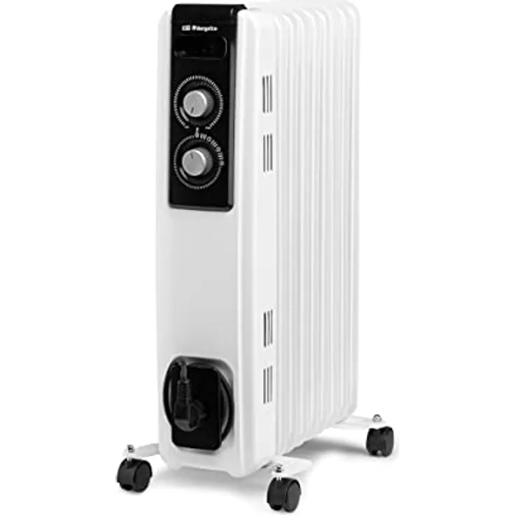 Orbegozo RF 2000 - Ölheizstrahler, 2000 W Leistung, modularer Aufbau mit 9 Elementen und Design in Weiß