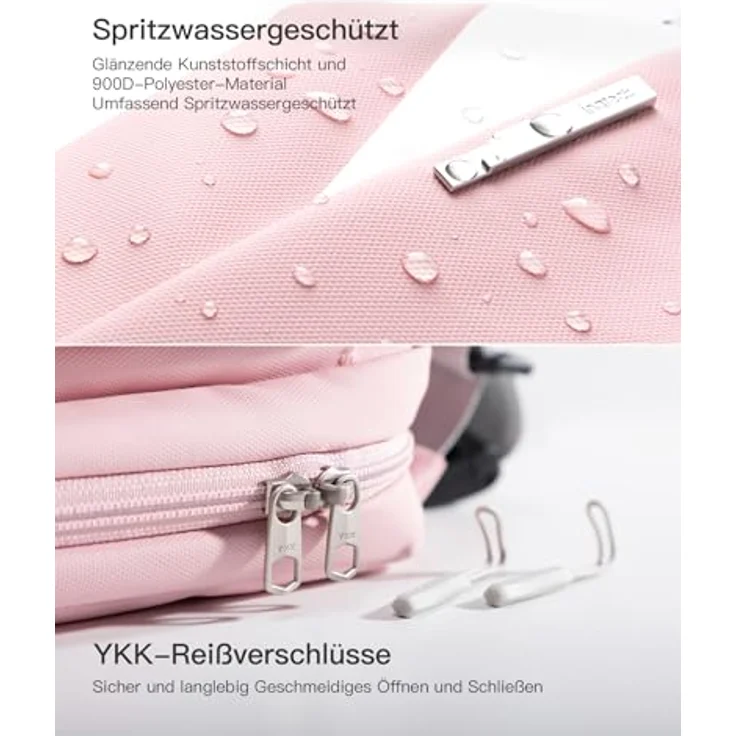 Inateck Sling Bag, wasserabweisende Umhängetasche in Rosa mit verstellbarem Schultergurt und viel Stauraum – Bild 3