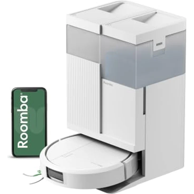 iRobot Roomba Plus 515 Combo Roboter mit AutoWash Dock, Beutellos, Saugkraft 22.000 Pa, Weiß, rund, ClearView™ LiDAR, 295 Minuten Laufzeit – Bild 1