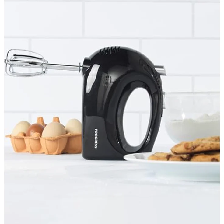 Progress EK5901PVDE Handmixer – elektrischer Handquirl mit 5 Geschwindigkeitsstufen, Auswurffunktion, 250 W, schwarz, ideal für Plätzchenteig und Kuchenteig – Bild 4