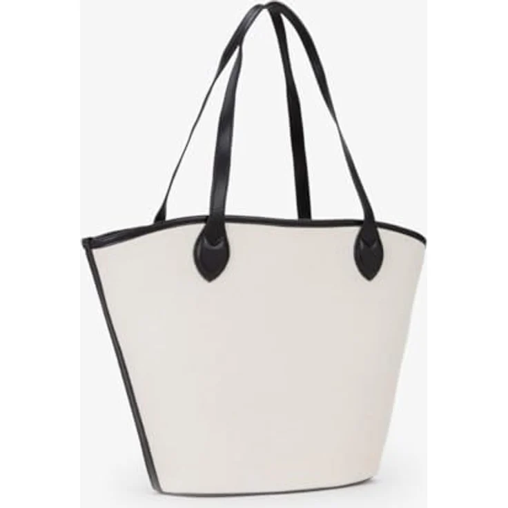 Valentino Covent Shopper Tasche, 28.5 cm x 12 cm x 26.5 cm, 100% Canvas, schwarz – Bild 4