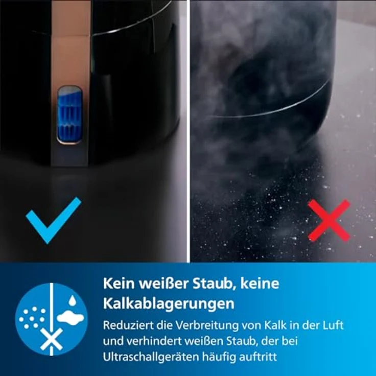 Philips Luftbefeuchter 3000 Serie HU3918-10 (bis zu 45m², hygienische NanoCloud-Technologie, leiser Nachtmodus, Automodus, 3 Liter Wasserbehälter) schwarz – Bild 4