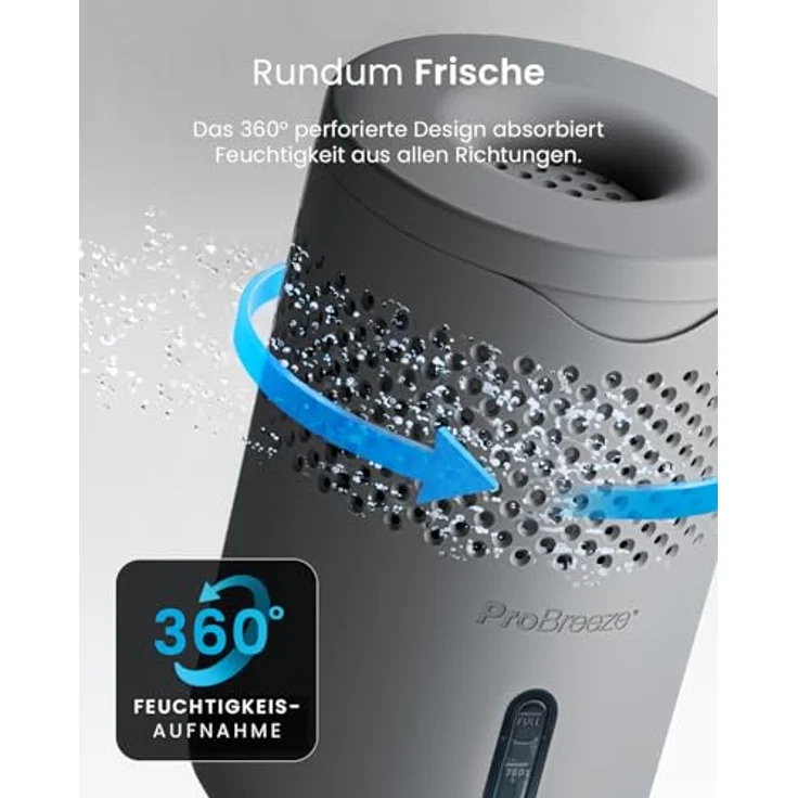 Pro Breeze Osmo Luftentfeuchter, Geräuschlos & Nachfüllbar, 700g Tablette für bis zu 100 Tage, kompakt & stilvoll in 4 Farben – Bild 5