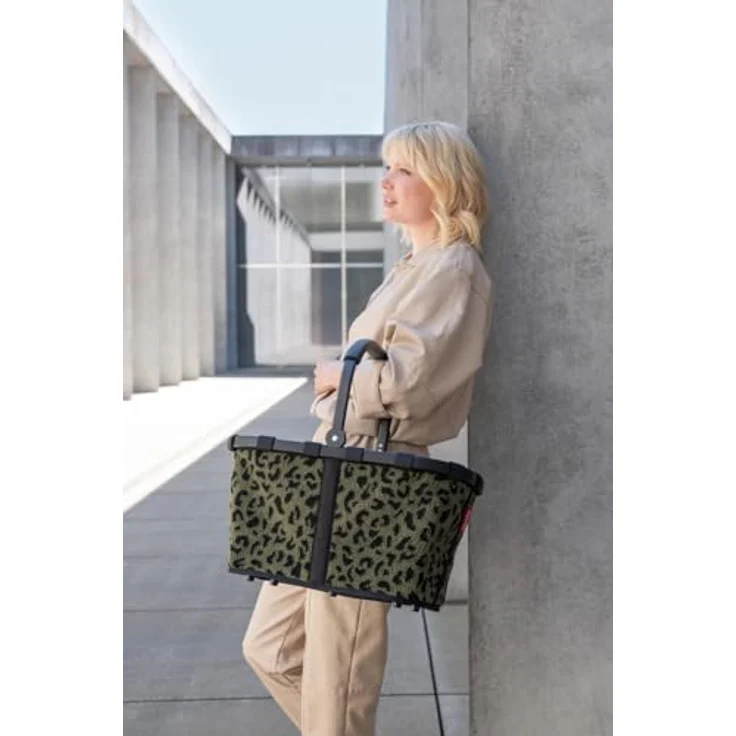 reisenthel Carrybag Shopper Tasche, Einkaufshilfe mit stabilem Aluminiumrahmen, 48 cm, 22 l, Grün – Bild 6