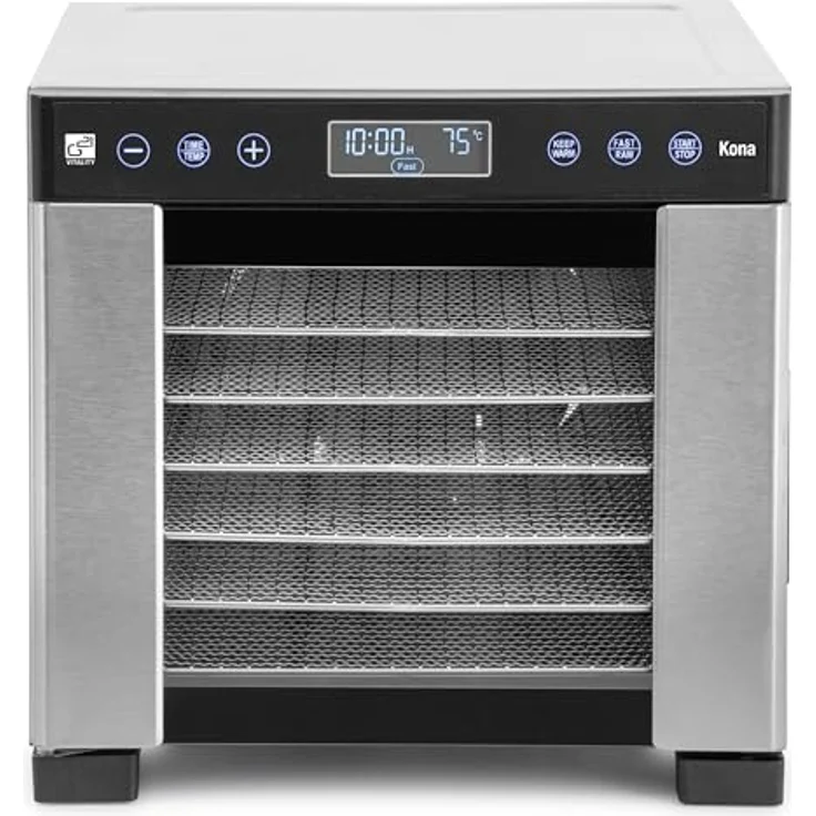 G21 Kona, Dörrautomat aus Edelstahl mit 7 Tabletts und 600 W Leistung, Silber – Bild 2