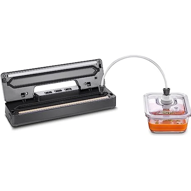 CASO VR 190 advanced Vakuumierer - Folienschweißgerät, verlängern Sie die Halbtbarkeit Ihrer Lebensmittel, Vakuumiergerät ideal zum portionieren & aufbewahren von Essen, inkl. 10 Profi- Folienbeutel – Bild 5