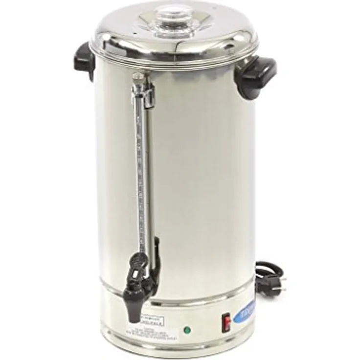 Maxima Kaffeemaschine, Gastro-Modell, 15 l für 120 Tassen, abnehmbarer Edelstahl-Kaffeefilter, automatische Abschaltung, isolierte Griffe