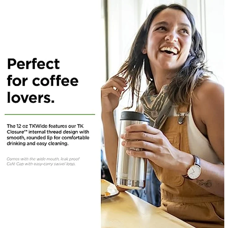 Klean Kanteen TKWide VI Trinkflasche Gebürsteter Edelstahl 355 ml – Bild 3