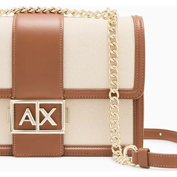 Armani Exchange Wonder Umhängetasche, 25 cm, braun, aus 100% Polyester, kompakt und stilvoll – Bild 4