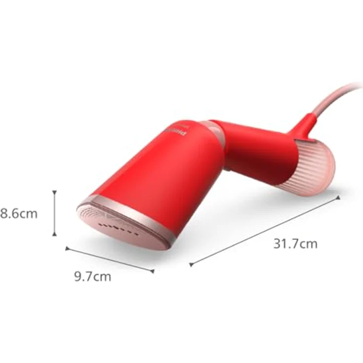 Philips Dampfglätter 5000-Serie - Schnelles Aufheizen, Sicher für Empfindliche Textilien, Vertikales und Horizontales Dampfen, Orange-Rot (STH5020/40) – Bild 2