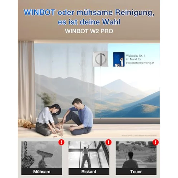 ECOVACS Fensterputzroboter WINBOT W2 PRO – Bild 2