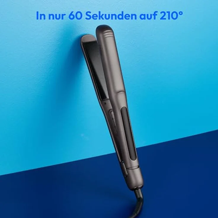 MEDION LIFE® HS1 Glätteisen, Keramik-Turmalin-Platten, 5 Hitzestufen (165-210°C), Ionen-Technologie, Display, Abschaltautomatik, schwarz – Bild 4