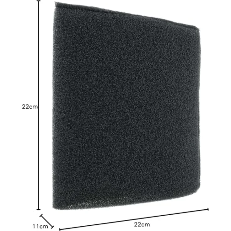 VHBW 5x Staubsaugerfilter für Einhell TE-VC 3080 SACL, 4090 SACL, 5090 SACL - Schaumstofffilter Schwarz, hohe Filtrationsleistung – Bild 10
