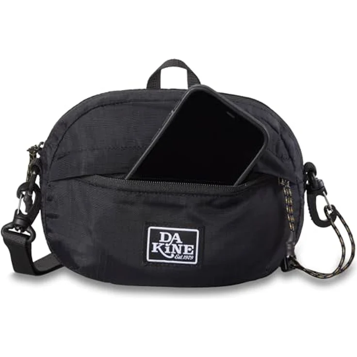 Dakine Joey Oval Crossbody, Handtasche in Schwarz mit verstellbarem Schultergurt und Reißverschlussfächern – Bild 3