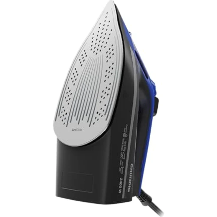 GRUNDIG SI 3450 L Dampfbügeleisen, 2.400 W, 120 g/Min Dampfstoß, 25 g/Min Dampfleistung, Keramik-Bügelsohle, 220 ml Wassertank, Blau/Schwarz – Bild 5