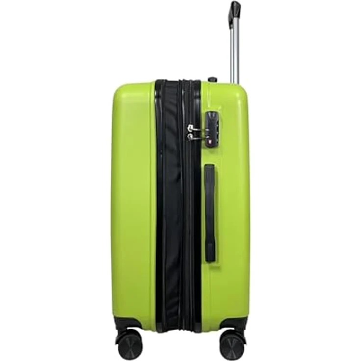 MY TRAVEL BAG ABS Hartschalen-Koffer Trolley Reisekoffer Tasche (Handgepäck-Mittel-Groß-Set) Zwillingsrollen (Grün, Handgepäck (55cm)) – Bild 5